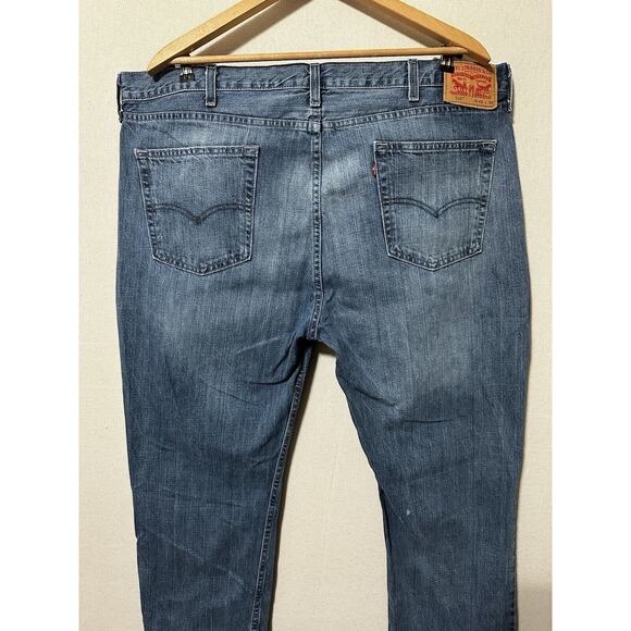 Levis 514 Men's 42x30 Straight Leg Mid Rise Medium Wash Jeans Pants - Picture 5 of 11